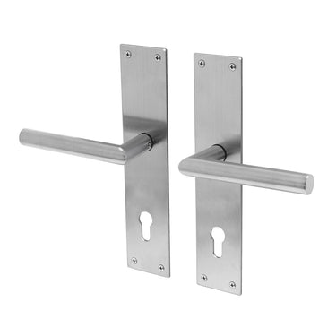 Nuoro door handle stainless steel - Door handle on shield PC72