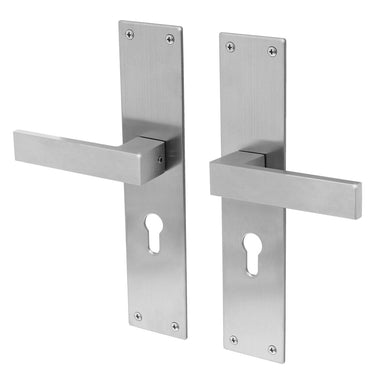 Trapini door handle stainless steel - Door handle on shield PC55