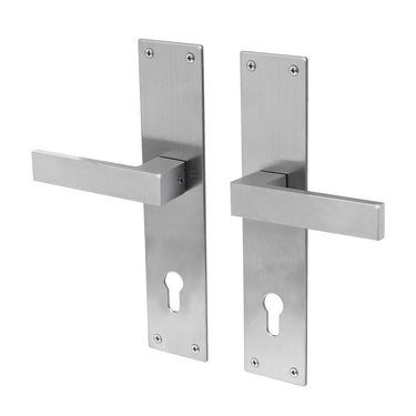 Trapini door handle stainless steel - Door handle on shield PC72