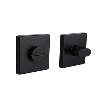 Toilet lock black square rosette